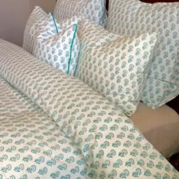 26x26 Euro Sham/ Blue Decorative Pillows/ Pillow Cover/ Cushion Cover Green/Throw Pillows Floor Accent - thumbnail 3