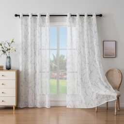 Custom Curtains White Branches Net Sheer Voile Curtain For Bedroom Living Room - thumbnail 2