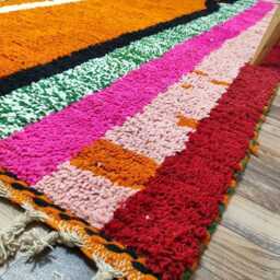 Multicolor Berber Rug Handmade Moroccan Lamb Wool Area Rug - thumbnail 4