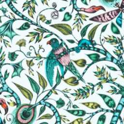 Clarke & Cushion Cover, Pink Turquoise Jungle Cotton Throw Pillow Cover - thumbnail 2