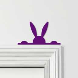 Door Topper Peeking Bunny Various Colours Top Of Decorative Sign - Sign, Novelty Wall Decor, Frame Art, Art - thumbnail 4