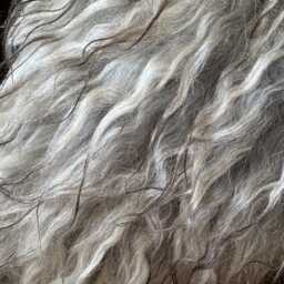 xl Large Icelandic Sheepskin Rug Long Curly Wool, Natural Undyed Grey/Silver/White/Ivory/Black/Brown - thumbnail 3