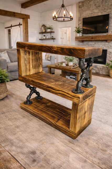 Side Table Coffee Handmade Industrial - image 1