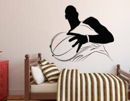Custom Basketball Player Wall Decal Removable Vinyl Decor 2267 - thumbnail 1