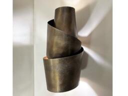 Lvira Handmade Wall Sconce - Unique Pattern Lighting, Mid Century Home Decor, Folded Metal Lighting For Sculptural Feeling - thumbnail 2