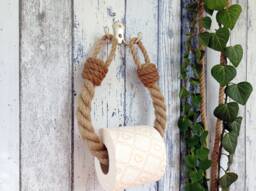 Jute Rope Toilet Paper Holder Nautical Bathroom Decor