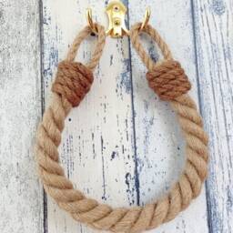 Jute Rope Toilet Paper Holder Nautical Bathroom Decor - thumbnail 3