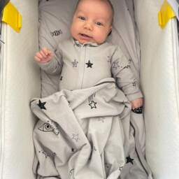 Baby Blanket Stars , Baby Blanket Galaxy, Receiving Blanket, Organic Blanket, Stroller Blanket, Newborn Gift, Gender Neutral - thumbnail 4