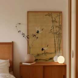 Crane & Bamboo Print - Japanese Wall Art Oriental Nature Poster - thumbnail 2