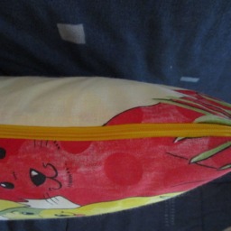 Decorative Cushion in Cotton Fabric Printed With Drawings Of Small Playful Dogs, For Children's Room - thumbnail 4