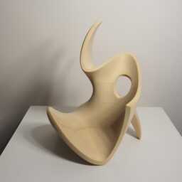 "Abstract Wood Sculpture - Original, Modern, Freestanding, Curvilinear ""Eternal Movement No.1" - thumbnail 4