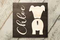 Personalized Dog Leash Holder, Custom Pet Name Sign For Lovers, Birthday Gift Owner - thumbnail 1