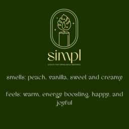 Bellini Peach Vanilla Soy Candle - 9Oz Minimalist Decor - thumbnail 4