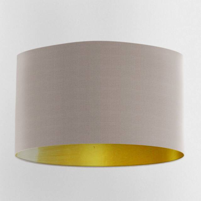 Dove Grey Velvet Lampshade With Brushed Gold Lining, Handmade Lampshades, Table Lamp Shade - image 1