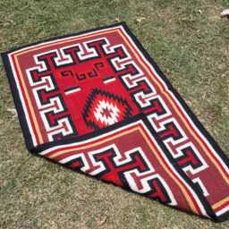Red Navajo Rug Southwest Area Tribal Design Flatweave Country Wool Farmhouse Southwestern Handwoven Lodge Aztec 3x5 Ft Mexican 4x6 - thumbnail 4