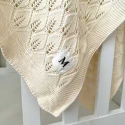 Rosewood Organic Cotton Baby Blanket Luxury Knit Heirloom Gift - thumbnail 3