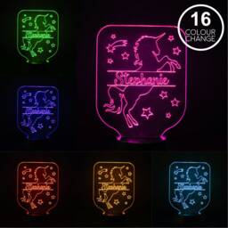 Personalised Unicorn Night Light Color Changing Led Kids Lamp - thumbnail 2