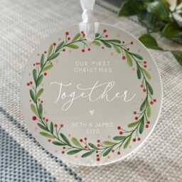First Christmas Together Personalised Frosted Ornament - Couple Gift - thumbnail 3