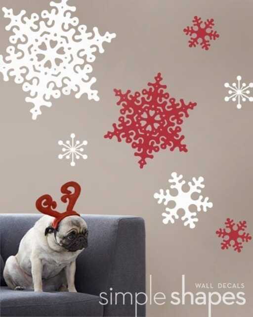 Winter Snowflakes Large - Holiday Vinyl Wall Decal Set - image 1