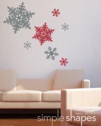 Winter Snowflakes Large - Holiday Vinyl Wall Decal Set - thumbnail 2