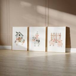 Farm Nursery Prints, Yard, Animals Decor, Kids Nursery, Print, Decor - thumbnail 1