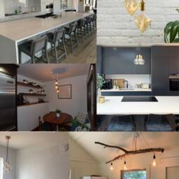 3 Pendant Light Cluster - Design Your Own Hangout Lighting New Copper Led Or Antique Edison Globe Lamps - thumbnail 3