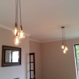 3 Pendant Light Cluster - Design Your Own Hangout Lighting New Copper Led Or Antique Edison Globe Lamps - thumbnail 2