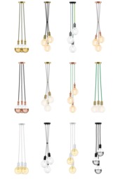 3 Pendant Light Cluster - Design Your Own Hangout Lighting New Copper Led Or Antique Edison Globe Lamps