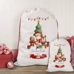Personalised Christmas Sack, Santa Eve Stocking, Bag, Father Christmas, Present Box - thumbnail 3