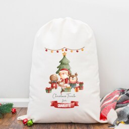 Personalised Christmas Sack, Santa Eve Stocking, Bag, Father Christmas, Present Box - thumbnail 2