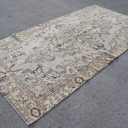 Antique Rug, Green Cool Rugs For Bedroom, Turkish Vintage 5.7x10.6 Ft Large Bohemian Living Room Rug - thumbnail 3