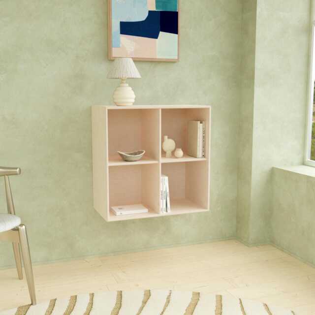 Handmade Birch Plywood Floating Bookcase Scandinavian Open Shelf - image 1