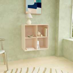 Handmade Birch Plywood Floating Bookcase Scandinavian Open Shelf - thumbnail 1
