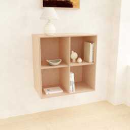 Handmade Birch Plywood Floating Bookcase Scandinavian Open Shelf - thumbnail 2
