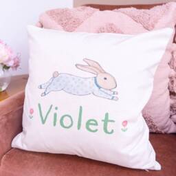 Personalised Bunny Cushion - Gifts Rabbit Personalized Fair Trade For Easter - thumbnail 2