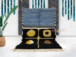 Yakiti - 5X8Ft Moroccan Rug, Beni Ourain Area Modern Wool Living Room Beniourain Handmade Soft Carpet, 160 cm X 242 - thumbnail 1