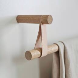 Curtain Rod Holder/Pole Holder, Leather Strap Curtain Hanger, Bracket. Not Included - thumbnail 2