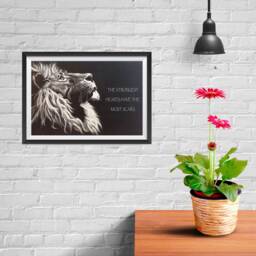 Most Popular Lion Theme Quote Posters - Power Strength Brave Beast Motivational Quotes Poster Wall Art Print For Home Office Scars - thumbnail 2