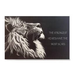 Most Popular Lion Theme Quote Posters - Power Strength Brave Beast Motivational Quotes Poster Wall Art Print For Home Office Scars - thumbnail 1