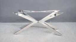 "Modern Chrome Dining Table Base - Stainless Steel Spider 28"" H X W 72"