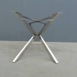 "Modern Chrome Dining Table Base - Stainless Steel Spider 28"" H X W 72" - thumbnail 4