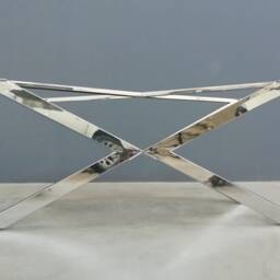 "Modern Chrome Dining Table Base - Stainless Steel Spider 28"" H X W 72" - thumbnail 2