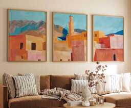 Set Of 3 Tabriz Posters, Iran Prints, Persian Wall Art Set, Iranian City Historical Middle East Decor