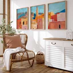 Set Of 3 Tabriz Posters, Iran Prints, Persian Wall Art Set, Iranian City Historical Middle East Decor - thumbnail 4