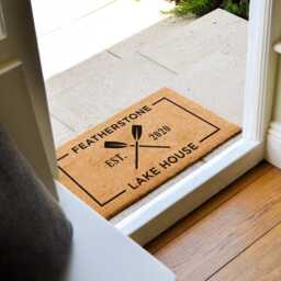 Lake House Doormat - Custom Welcome Mat Personalized Cabin Life Decor Rustic Entryway Rug - thumbnail 2