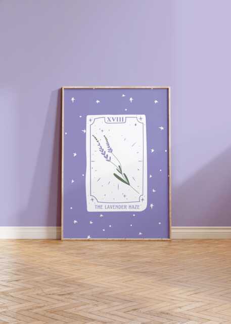Lavender Haze - Taylor Inspired Tarot Card, Song Print, Witchy, Christmas Gift Poster, Lyric, Wall Art, Print A4/A5/8x10/5x7/ - image 1