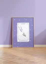 Lavender Haze - Taylor Inspired Tarot Card, Song Print, Witchy, Christmas Gift Poster, Lyric, Wall Art, Print A4/A5/8x10/5x7/ - thumbnail 1