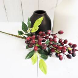 Life Like Berry, Rustic Burgundy Christmas Decor, Wreath Filler, Artificial Red Table Centerpiece, Bouquet Filler - thumbnail 2