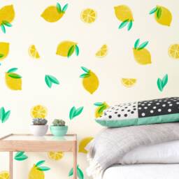 Lemons - Fabric Wall Decal Yum Mej - thumbnail 1
