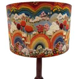 Rainbow Lamp Shade Shabby Chic French Cottage Core - thumbnail 3